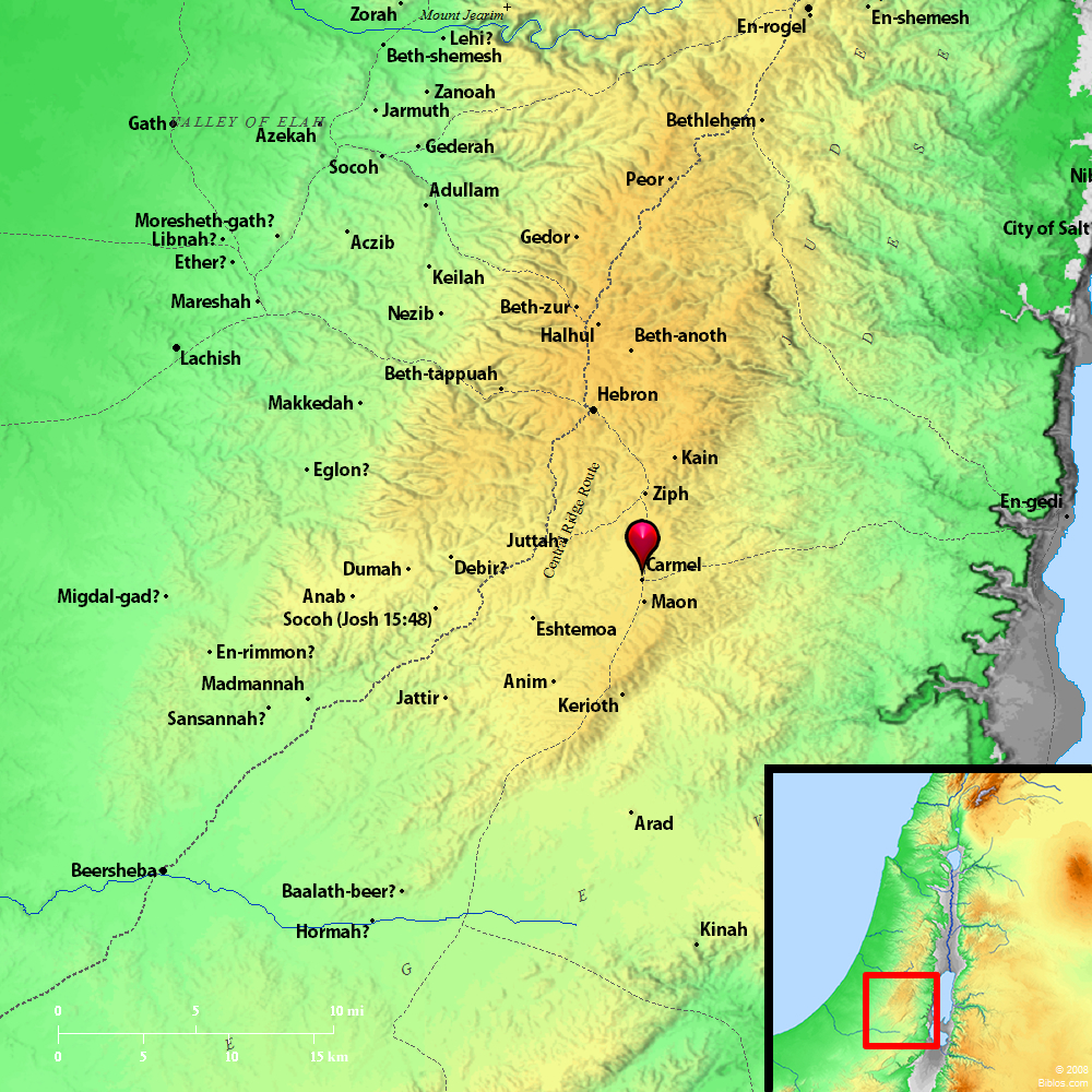 bible-map-gibeah-2-carmel