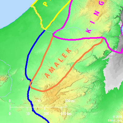 Bible Map: Amalek