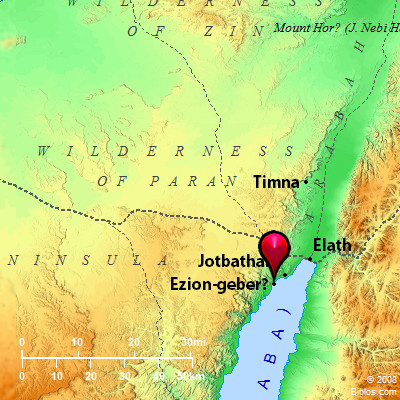 Bible Map: Ezion-geber