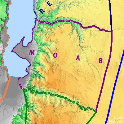 Moab In The Bible Map - Dael Mickie