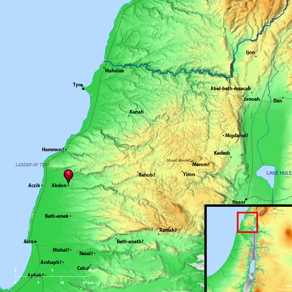 Bible Map: Abdon