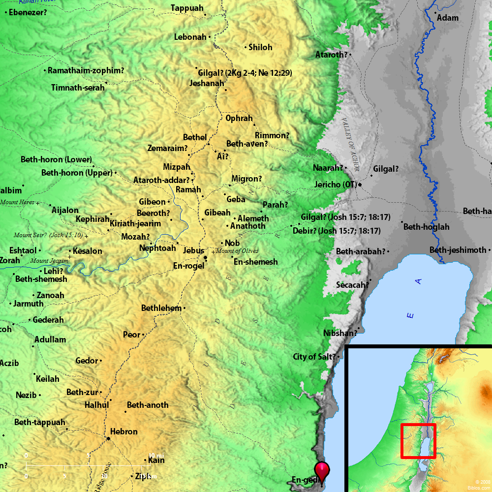 Bible Map: Engedi (En-gedi)