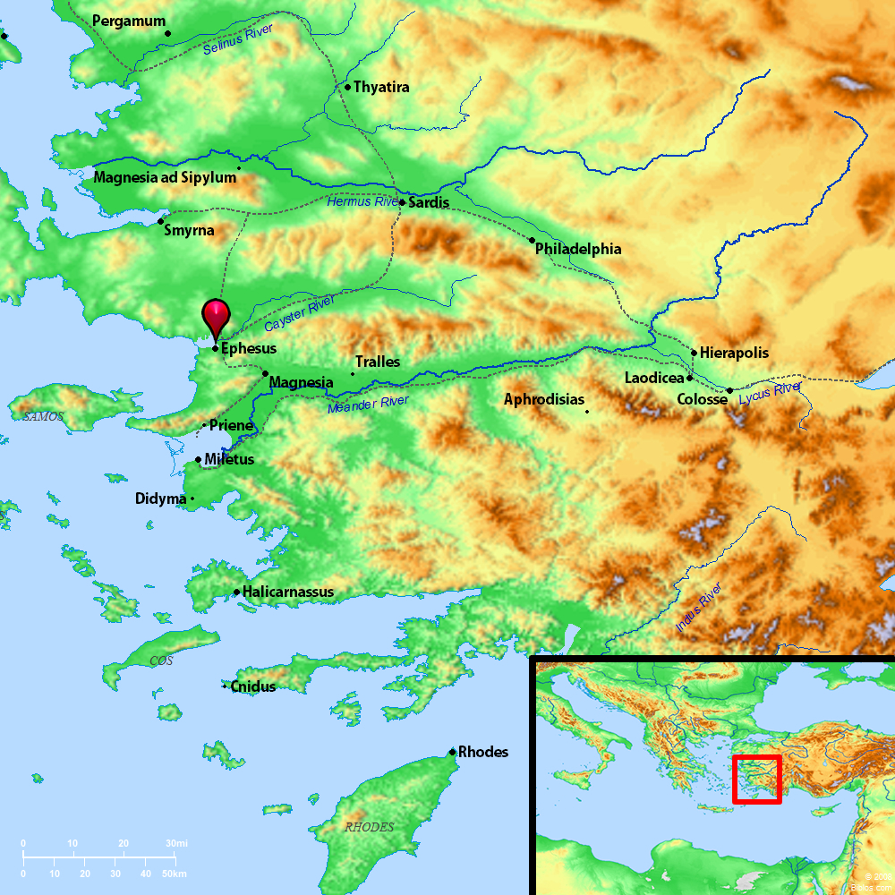 Map Of Ephesus In The Bible