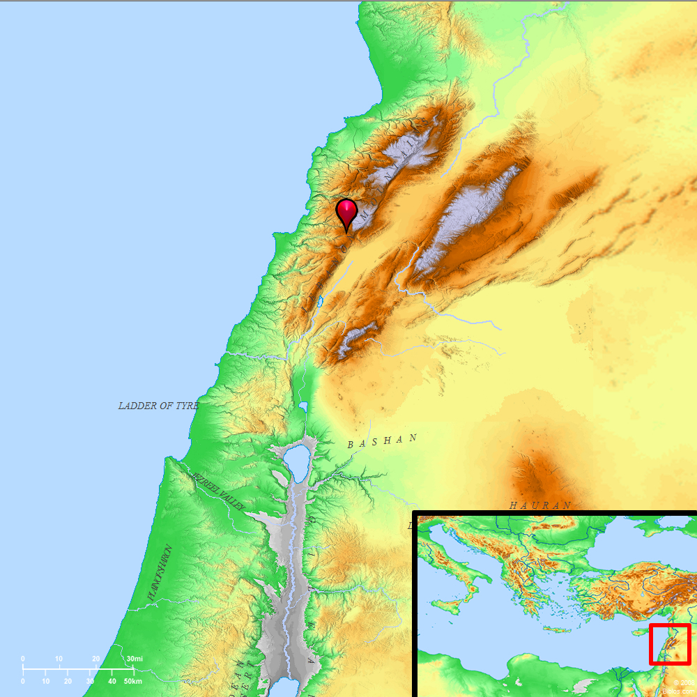 Lebanon Bible Map