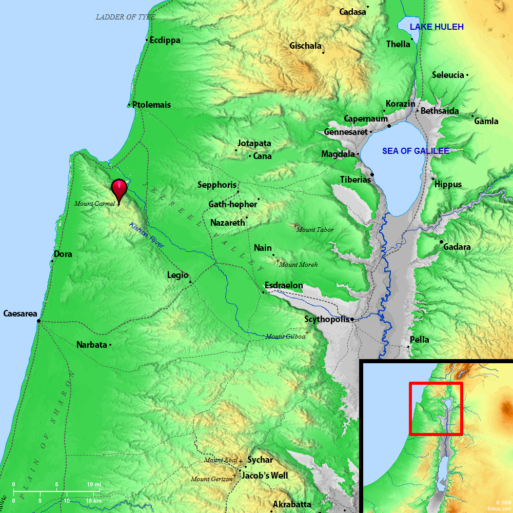 Ancient Israel Map Mount Carmel