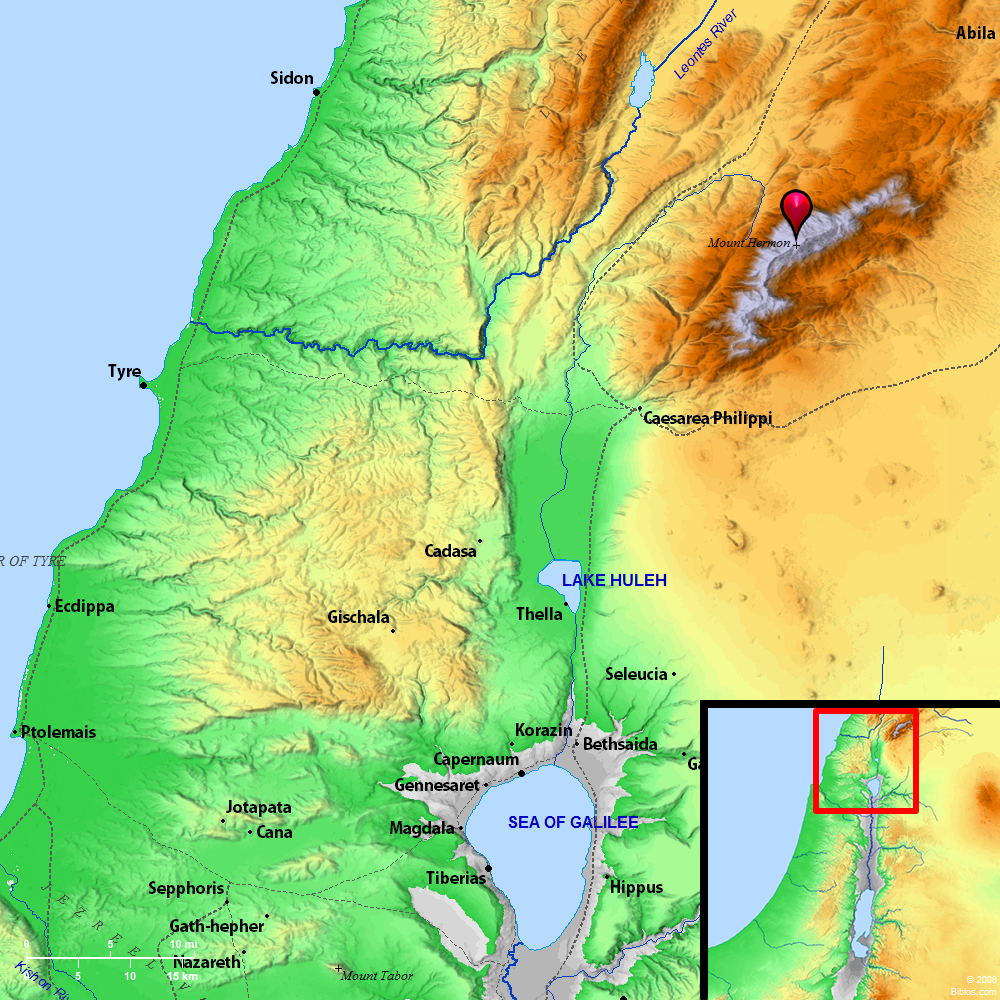Bible Map Baal gad Mount Hermon 