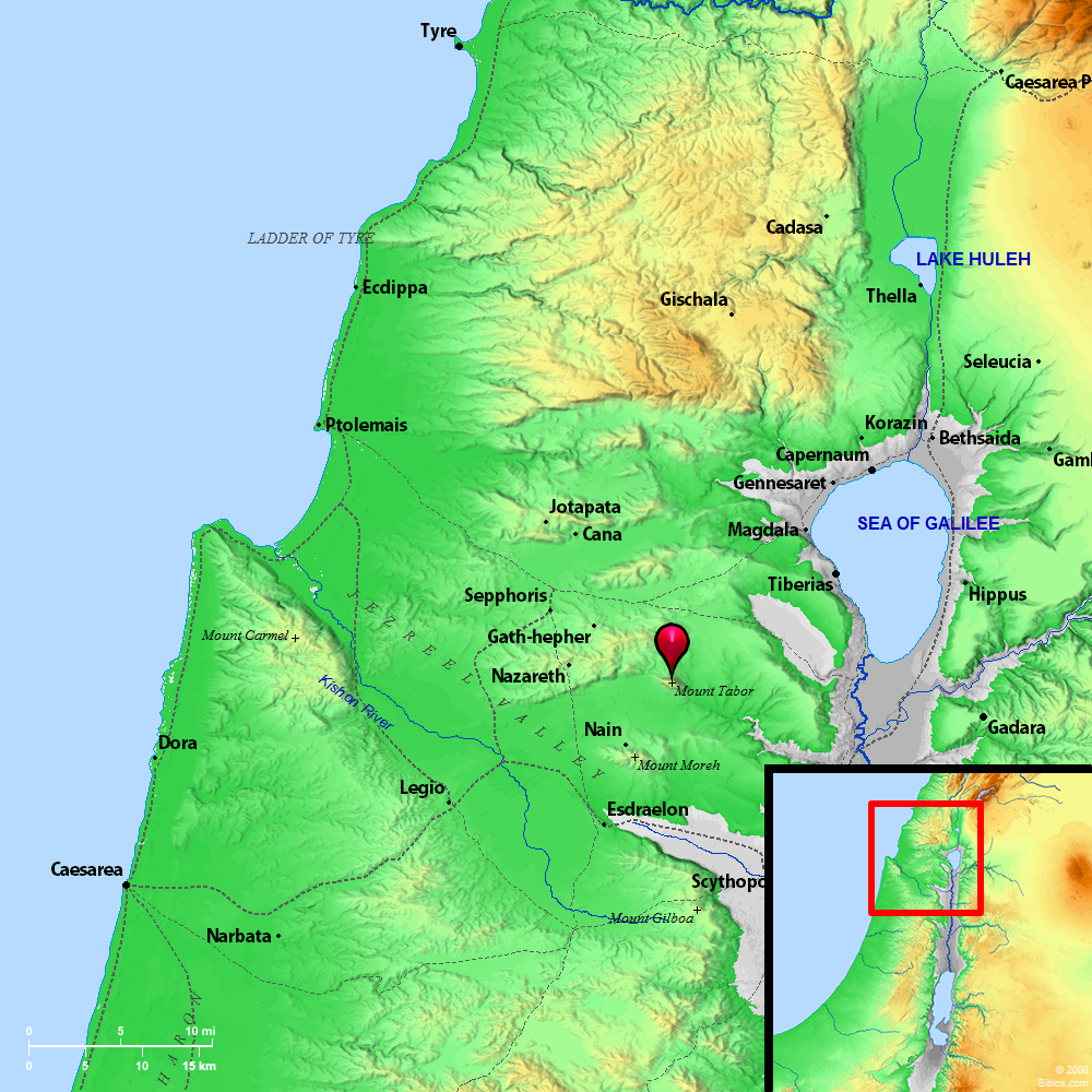Bible Map: Tabor (Mount Tabor)