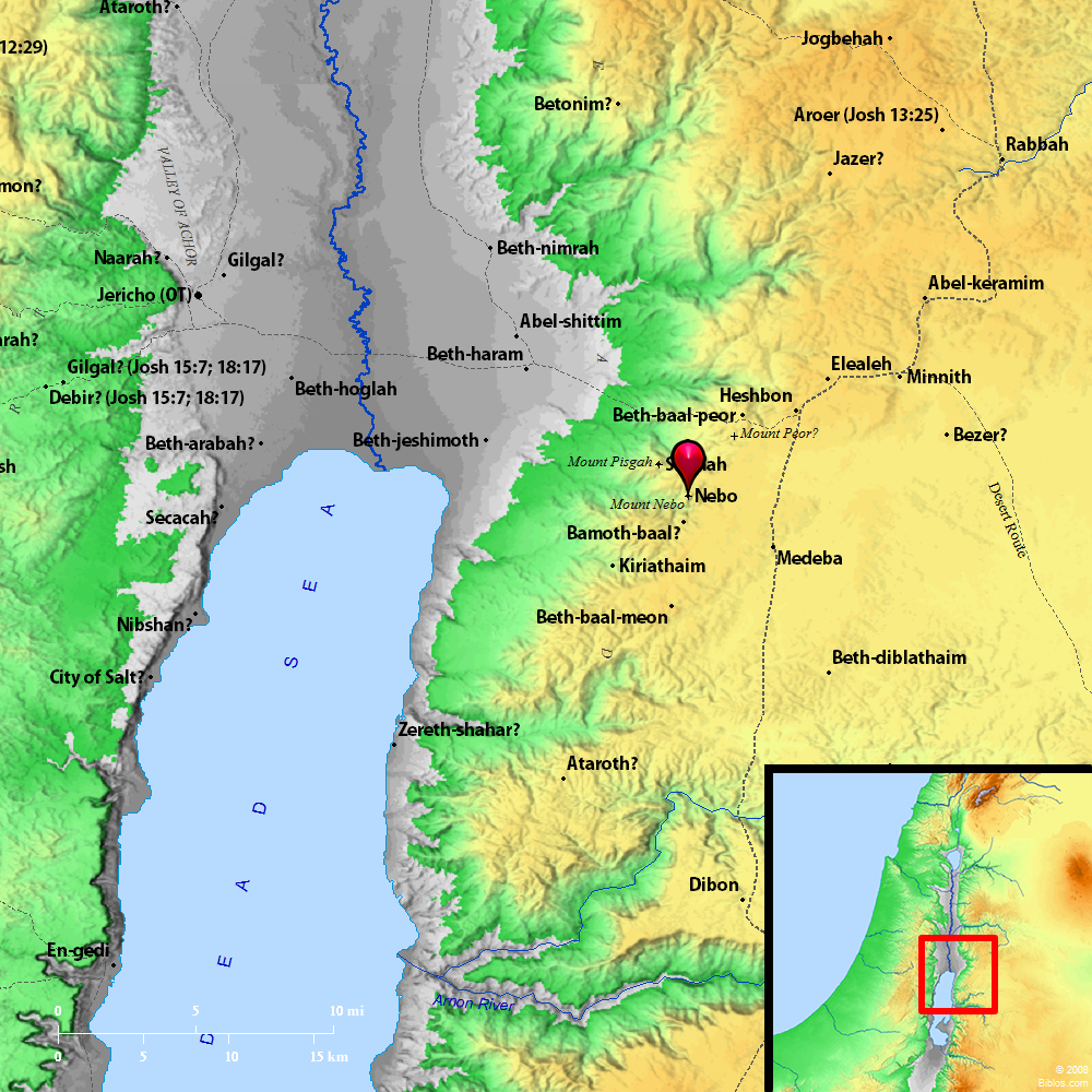 Bible Map Nebo