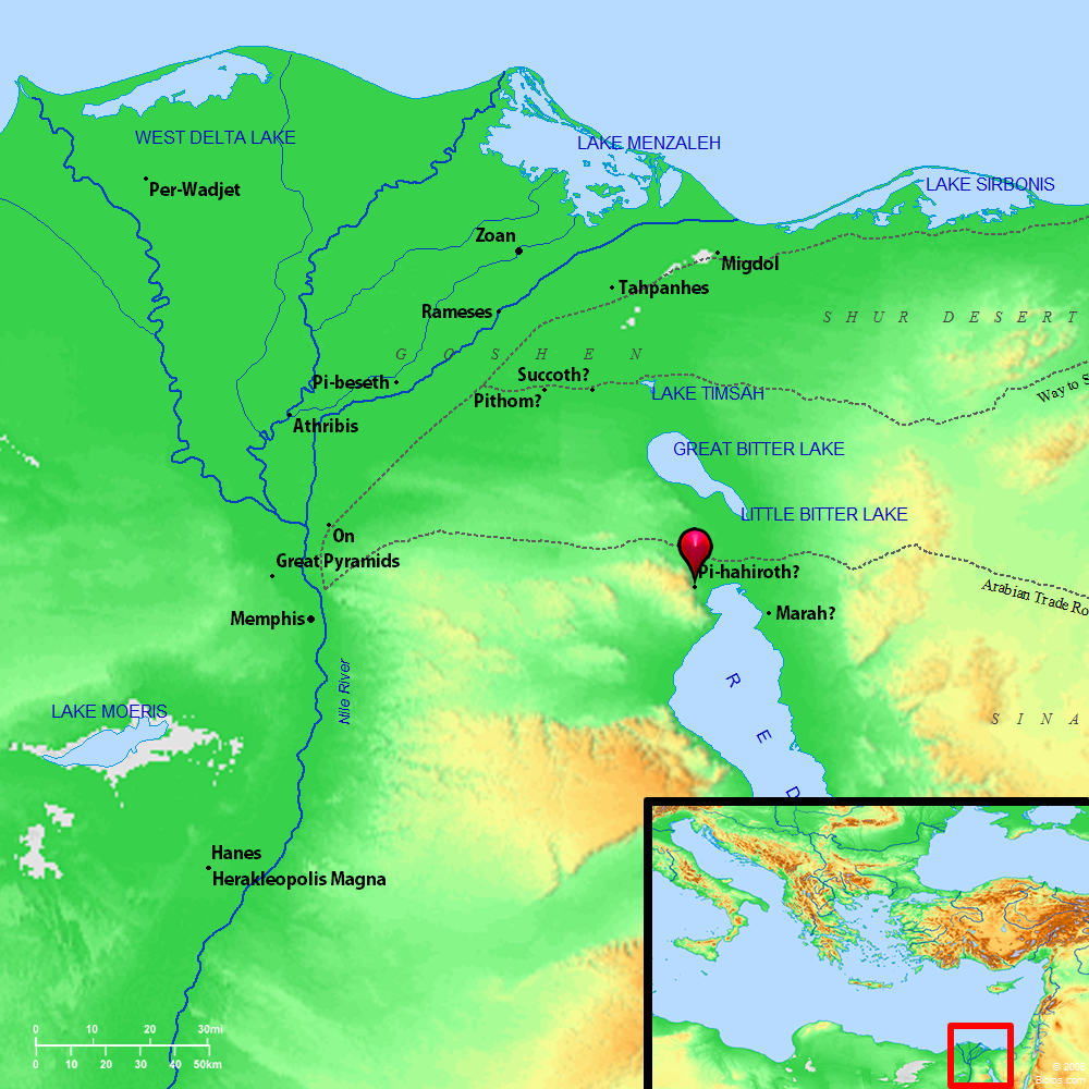 Bible Map Pi hahiroth