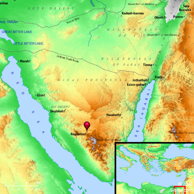 elim rephidim sin marah desert meribah alush map bible region surrounding bibleatlas